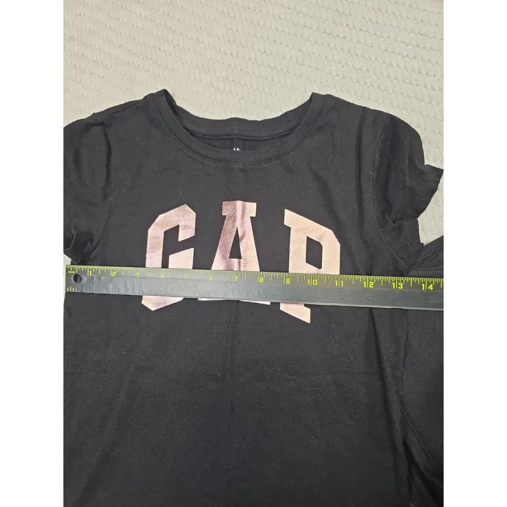 Gap Kids Shorts & Shirt Girls 8 Black Rose Pink Spellout Sweatshorts & Tee